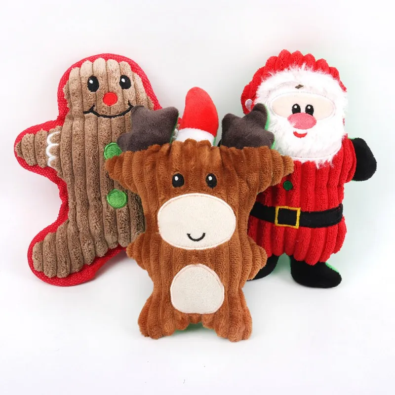 

Собака игрушки Рождественский Санта Клаус жевательные игрушки пищалка для животных, плюшевые игрушки для собак, костюм для собак и кошек веревка звуковые игрушки для домашних животных кошка кукла *