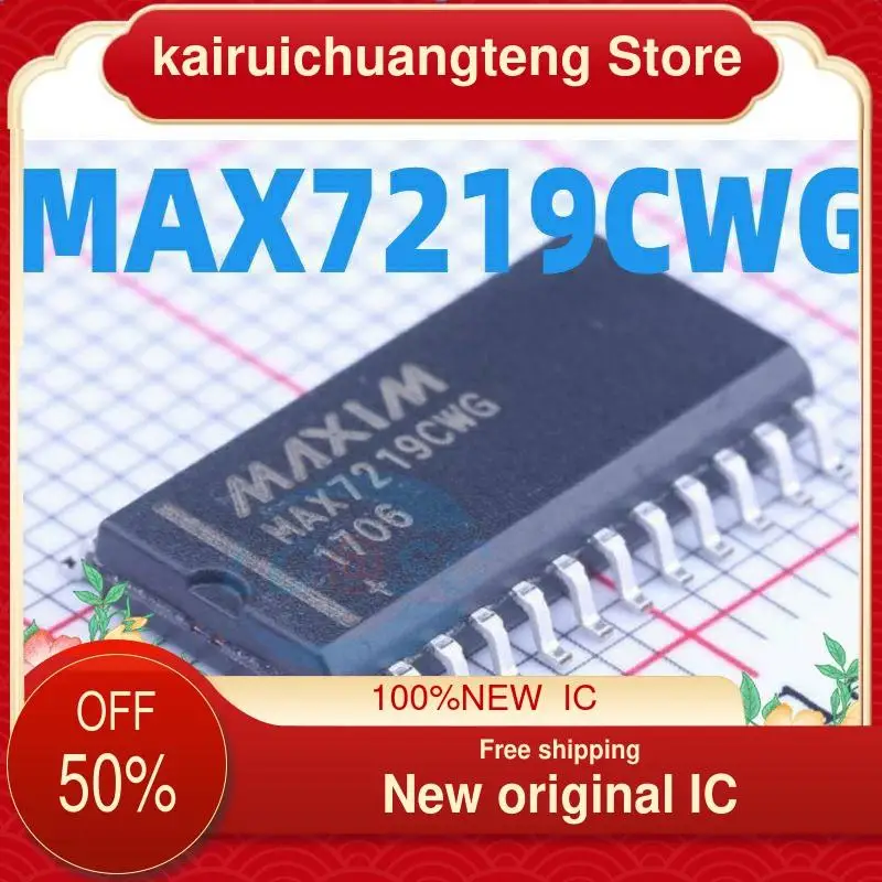 (1 шт.) MAX7219 MAX7219CWG MAX7219EWG SOP24 фото дисплей драйвер новый оригинальный IC
(1 шт.) MAX7219 MAX7219CWG MAX7219EWG SOP24 фото дисплей драйвер новый оригинальный IC