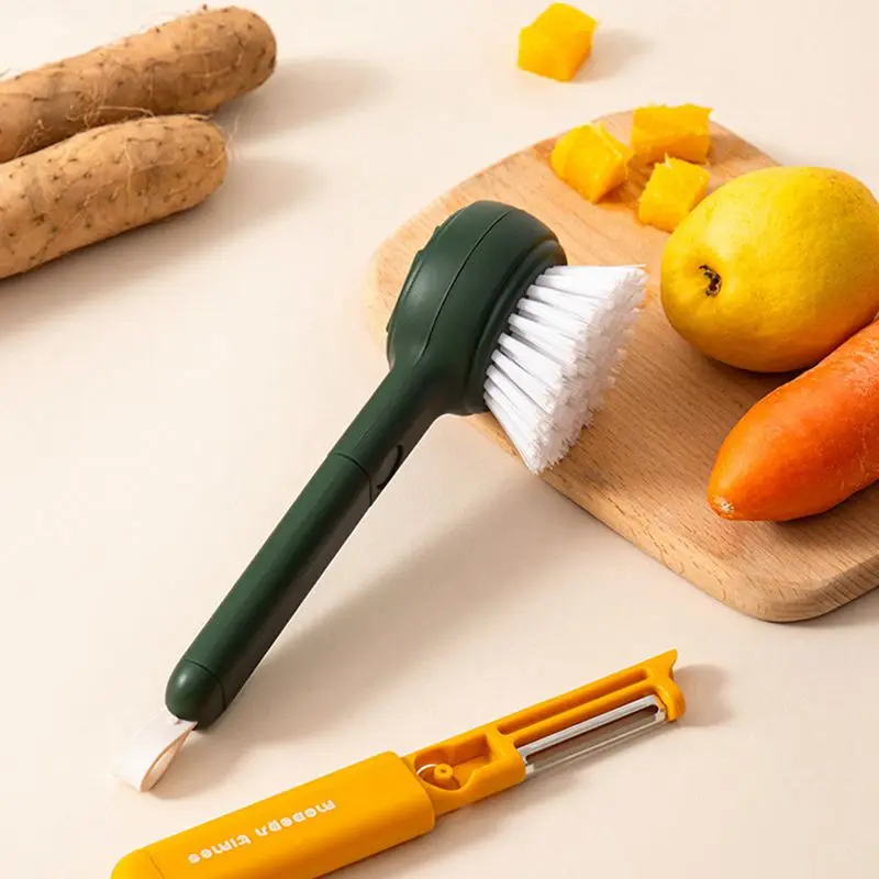 ABS Handle Fruit Vegetable Cleaning Brush Kitchen Multi-function Peeler Washing Brush Lanyard Design For Home Suppliers
ABS Handle Fruit Vegetable Cleaning Brush Kitchen Multi-function Peeler Washing Brush Lanyard Design For Home Suppliers