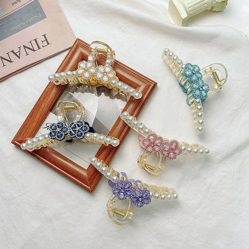 Hair Claw Clip Clamp For Women Girl Flower Floral Pearl Korean Handmade Fashion Head Accessories Mujer Wholesale Chic Crystal
Hair Claw Clip Clamp For Women Girl Flower Floral Pearl Korean Handmade Fashion Head Accessories Mujer Wholesale Chic Crystal