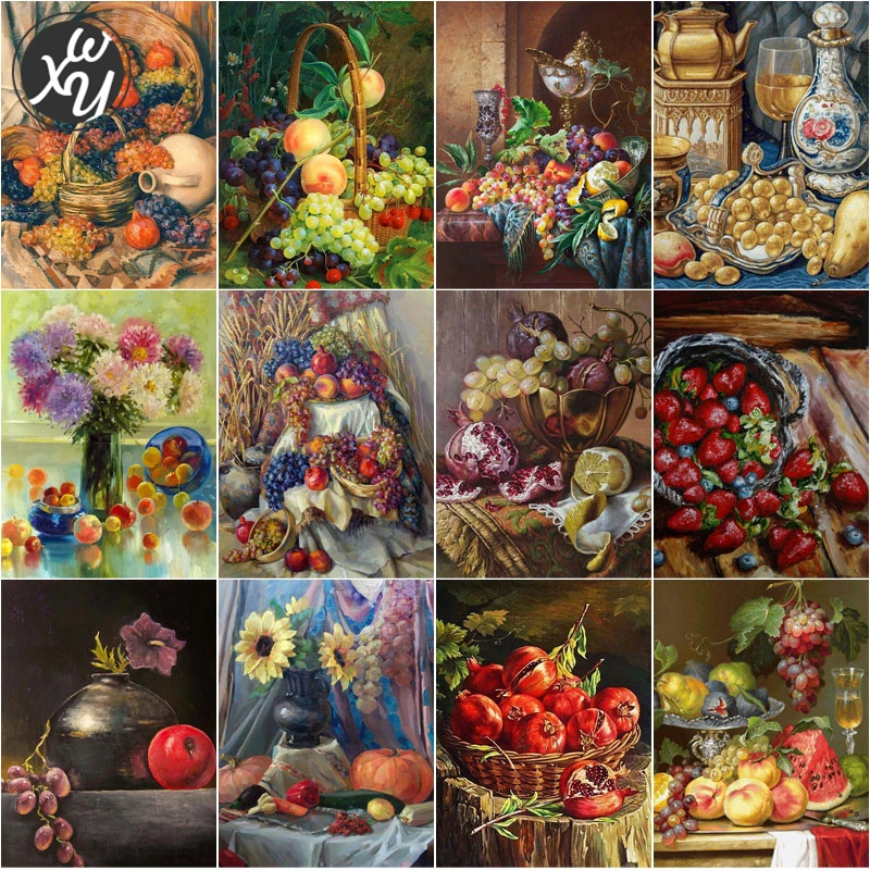 Full Drill Painting Kits Vintage Oil Style Diamond Art Mosaic Floral Fruit Rhinestones Stitch Embroidery Accessories Home Decor
Full Drill Painting Kits Vintage Oil Style Diamond Art Mosaic Floral Fruit Rhinestones Stitch Embroidery Accessories Home Decor