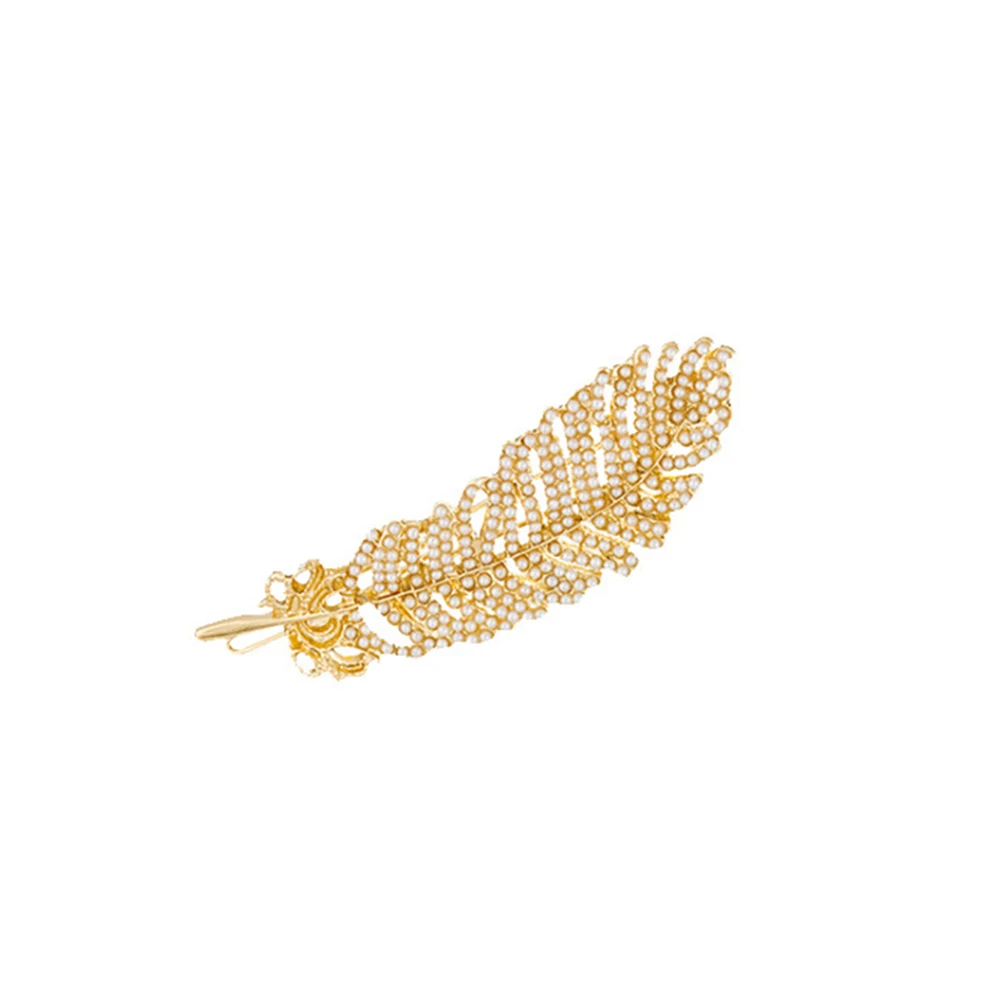 Retro pearl hairpin Liu Haibin clip fashion side feather hairpin back head clip French simple headdress female
Retro pearl hairpin Liu Haibin clip fashion side feather hairpin back head clip French simple headdress female