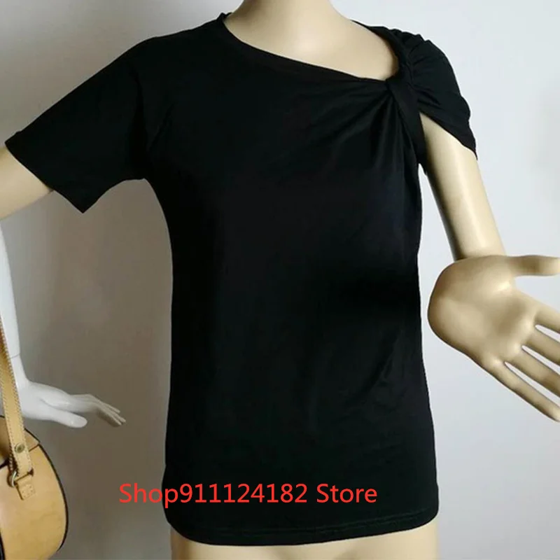 2021 Summer Niche Design Solid Color T-Shirt Women's Fashion Versatile Round Neck Cotton Kink Asymmetric Short Sleeve Top
2021 Summer Niche Design Solid Color T-Shirt Women's Fashion Versatile Round Neck Cotton Kink Asymmetric Short Sleeve Top
