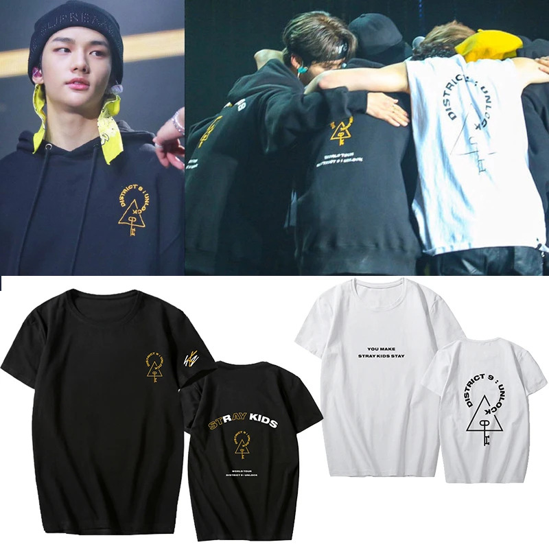 KPOP Stray Kids Concert District 9 Unlock Cotton Round Neck Letter Print Black White T-Shirt Felix Bang Chan Couple Clothes G41
KPOP Stray Kids Concert District 9 Unlock Cotton Round Neck Letter Print Black White T-Shirt Felix Bang Chan Couple Clothes G41
