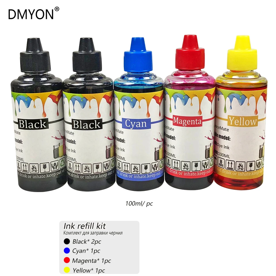 

DMYON 1811 1812 1813 1814 Ink Refill Kit Compatible for Epson XP 30 102 202 205 212 215 225 302 305 312 315 322 325 Printer