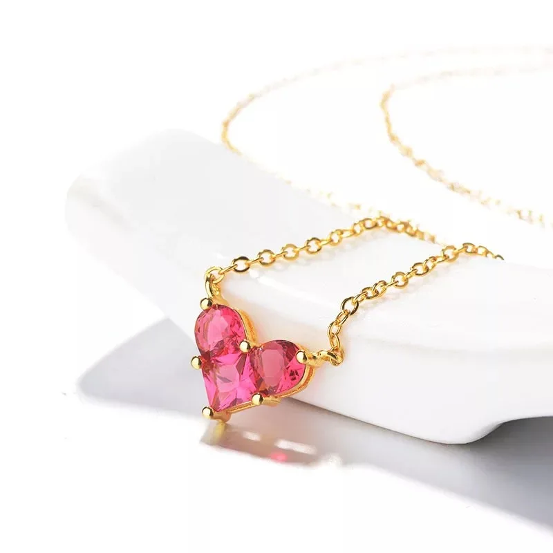 Womens Necklace Romantic Brass Mini Pink Hearts Pendant Necklace Simple Gold Women's Metal Chains Necklaces
Womens Necklace Romantic Brass Mini Pink Hearts Pendant Necklace Simple Gold Women's Metal Chains Necklaces
