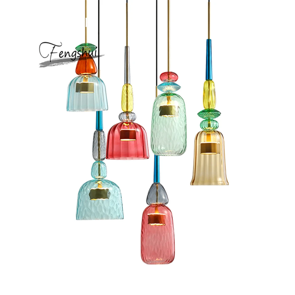 Nordic Macaron Glass Pendant Lights Lighting Bedroom Bedside Living Room Interior Modern Pendant Lamp Restaurant Indoor Decor 
Nordic Macaron Glass Pendant Lights Lighting Bedroom Bedside Living Room Interior Modern Pendant Lamp Restaurant Indoor Decor