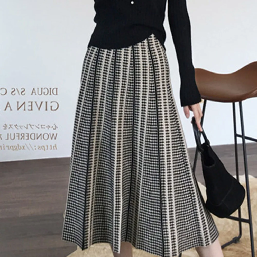 Women's Skirt Female Bodycon Elegant Dresses For Women Print Mid-Calf Plaid Office Lady Casual Korean Clothing New Fashion Dress
Women's Skirt Female Bodycon Elegant Dresses For Women Print Mid-Calf Plaid Office Lady Casual Korean Clothing New Fashion Dress