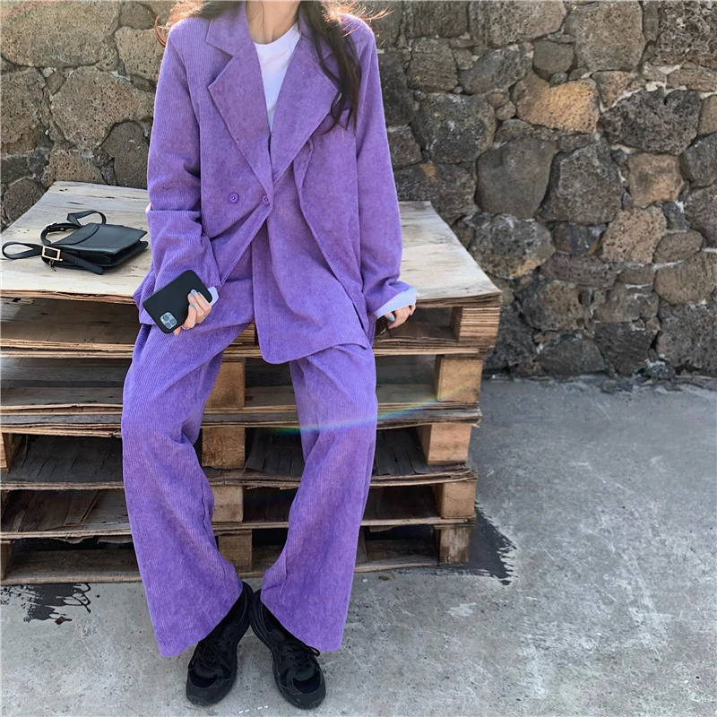 2021 Autumn Streetwear Blazer Pant Suit Two Pieces Set Women Oversized Suit Jacket & Wide Leg Pant Chic Blazer Set
2021 Autumn Streetwear Blazer Pant Suit Two Pieces Set Women Oversized Suit Jacket & Wide Leg Pant Chic Blazer Set