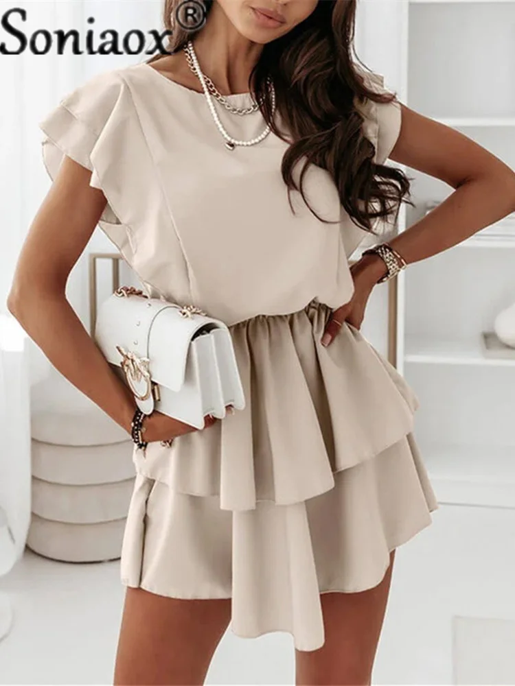 2021 Summer New Fashion Hot Selling Women's Casual Loose Ruffled Short-Sleeved Double Layer Dress Ladies High Street Style Dress
2021 Summer New Fashion Hot Selling Women's Casual Loose Ruffled Short-Sleeved Double Layer Dress Ladies High Street Style Dress