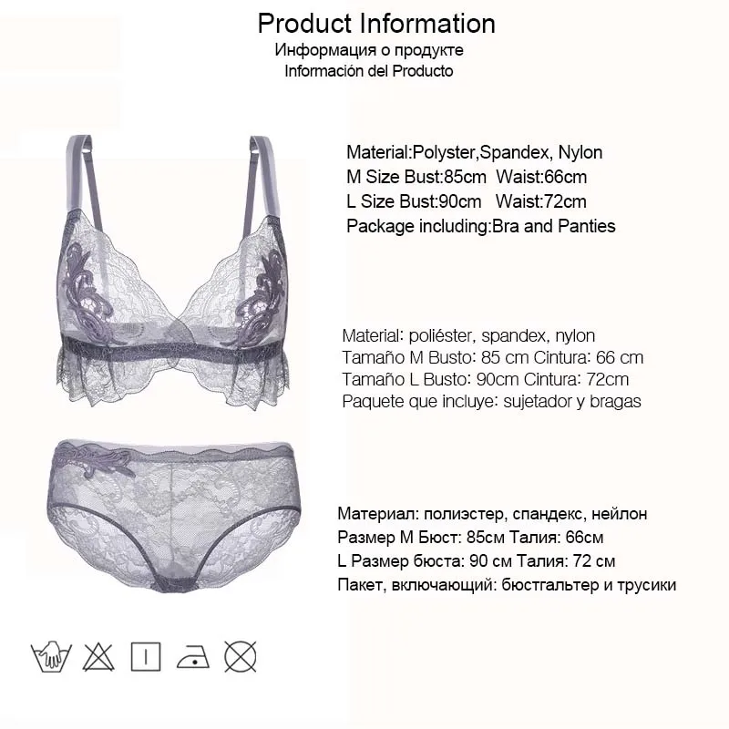 DRAIMIOR Fancy Women Lace Transparent Lingerie Set Straps 3/4 Cup embroidery Bra with PantiesSexy Underwear DR0046 
DRAIMIOR Fancy Women Lace Transparent Lingerie Set Straps 3/4 Cup embroidery Bra with PantiesSexy Underwear DR0046