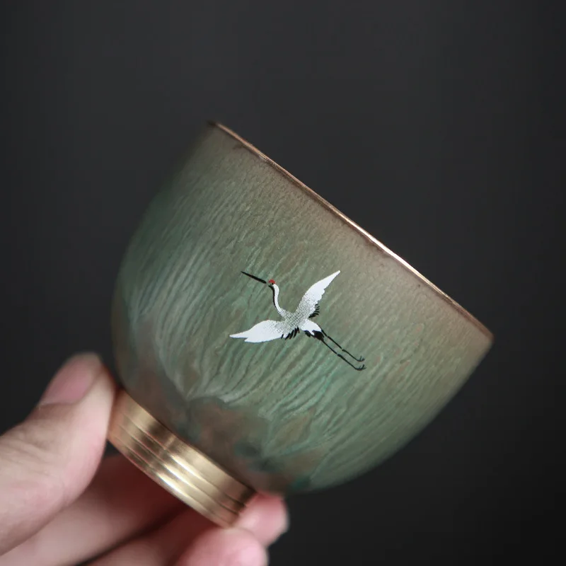 Japanese Style Tea Cup Stoneware Bright Copper Bottom Cup Retro Ceramic Kung Fu Tea Cup Large Master Cup Personal Single Cup
Japanese Style Tea Cup Stoneware Bright Copper Bottom Cup Retro Ceramic Kung Fu Tea Cup Large Master Cup Personal Single Cup