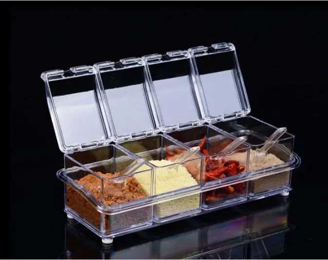 4pcs/lot New Kitchen Organizer Storage Boxes Spices Seasoning Jar Transparent Sugar Salt Bottle Kitchen Accessories OK 0631 
4pcs/lot New Kitchen Organizer Storage Boxes Spices Seasoning Jar Transparent Sugar Salt Bottle Kitchen Accessories OK 0631