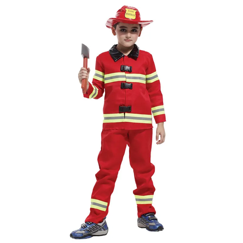 Kids Child Little Fireman Costumes for Boys Firefighter Costume 3 Pieces Set Halloween Purim Carnival Masquerade Party Cosplay
Kids Child Little Fireman Costumes for Boys Firefighter Costume 3 Pieces Set Halloween Purim Carnival Masquerade Party Cosplay