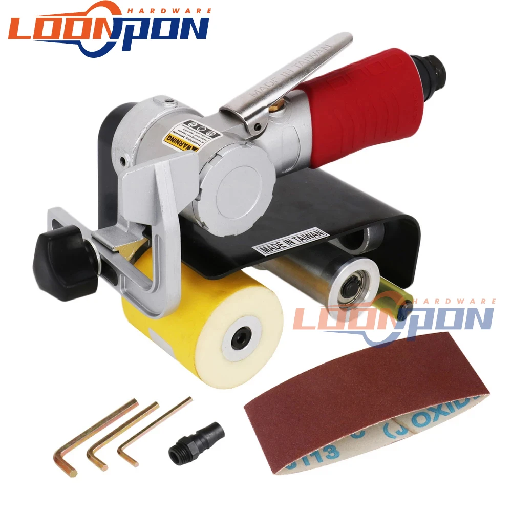 

Pneumatic Belt Sander Air Sanding Belt Sander Machine for Polishing Grinding Metal Wood Working Rust Removal Deburring