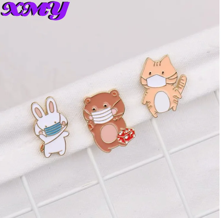 Animal Enamel Pins Custom Funny Cat Bear Rabbit Brooches Shirt Lapel Badge Bag Cartoon Jewelry Gift for Kids Friends
Animal Enamel Pins Custom Funny Cat Bear Rabbit Brooches Shirt Lapel Badge Bag Cartoon Jewelry Gift for Kids Friends