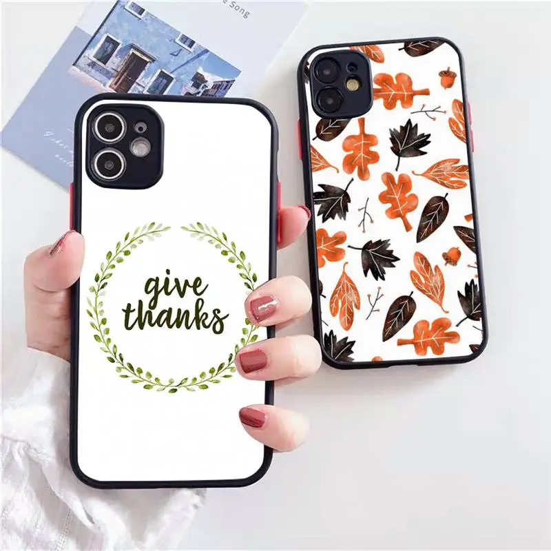 Pumpkin Autumn leaf Flowers Phone Case Matte Transparent for iPhone 7 8 11 12 s mini pro X XS XR MAX Plus cover funda
Pumpkin Autumn leaf Flowers Phone Case Matte Transparent for iPhone 7 8 11 12 s mini pro X XS XR MAX Plus cover funda