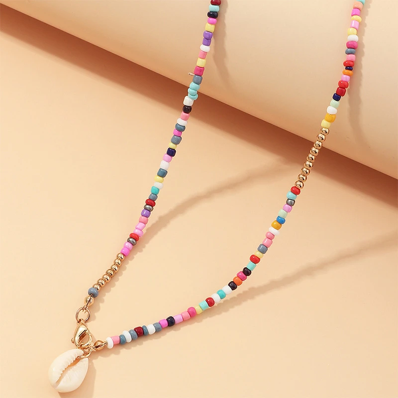 Creative Women Bohemian Colorful Rice Bead Shell Necklace for Trend Female Jewelry
Creative Women Bohemian Colorful Rice Bead Shell Necklace for Trend Female Jewelry