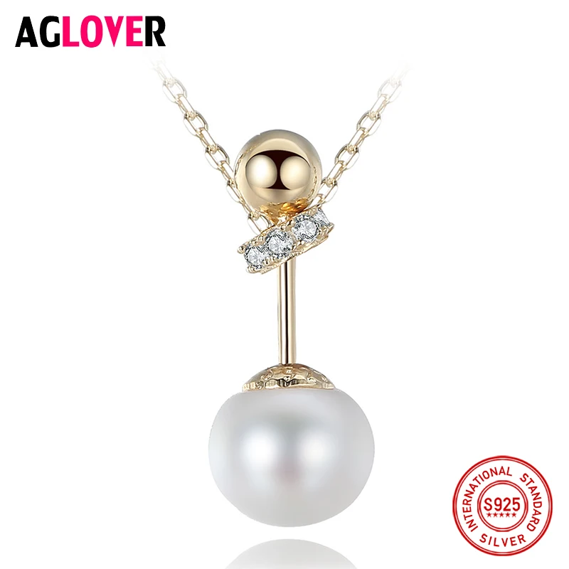 AGLOVER 100% 925 Silver Necklace Pearl Pendant Women Fine Jewelry Link Natural Freshwater Pearl Chain Gilt Necklace Gift Party 
AGLOVER 100% 925 Silver Necklace Pearl Pendant Women Fine Jewelry Link Natural Freshwater Pearl Chain Gilt Necklace Gift Party