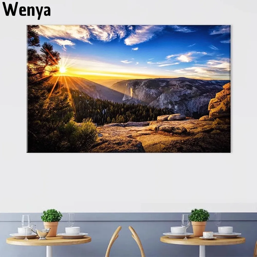 Mountain Top Sunrise Landscape Canvas Painting Nature Sunlight Blue Sky White Cloud Poster Home Decoration Wall Art Pictures
Mountain Top Sunrise Landscape Canvas Painting Nature Sunlight Blue Sky White Cloud Poster Home Decoration Wall Art Pictures