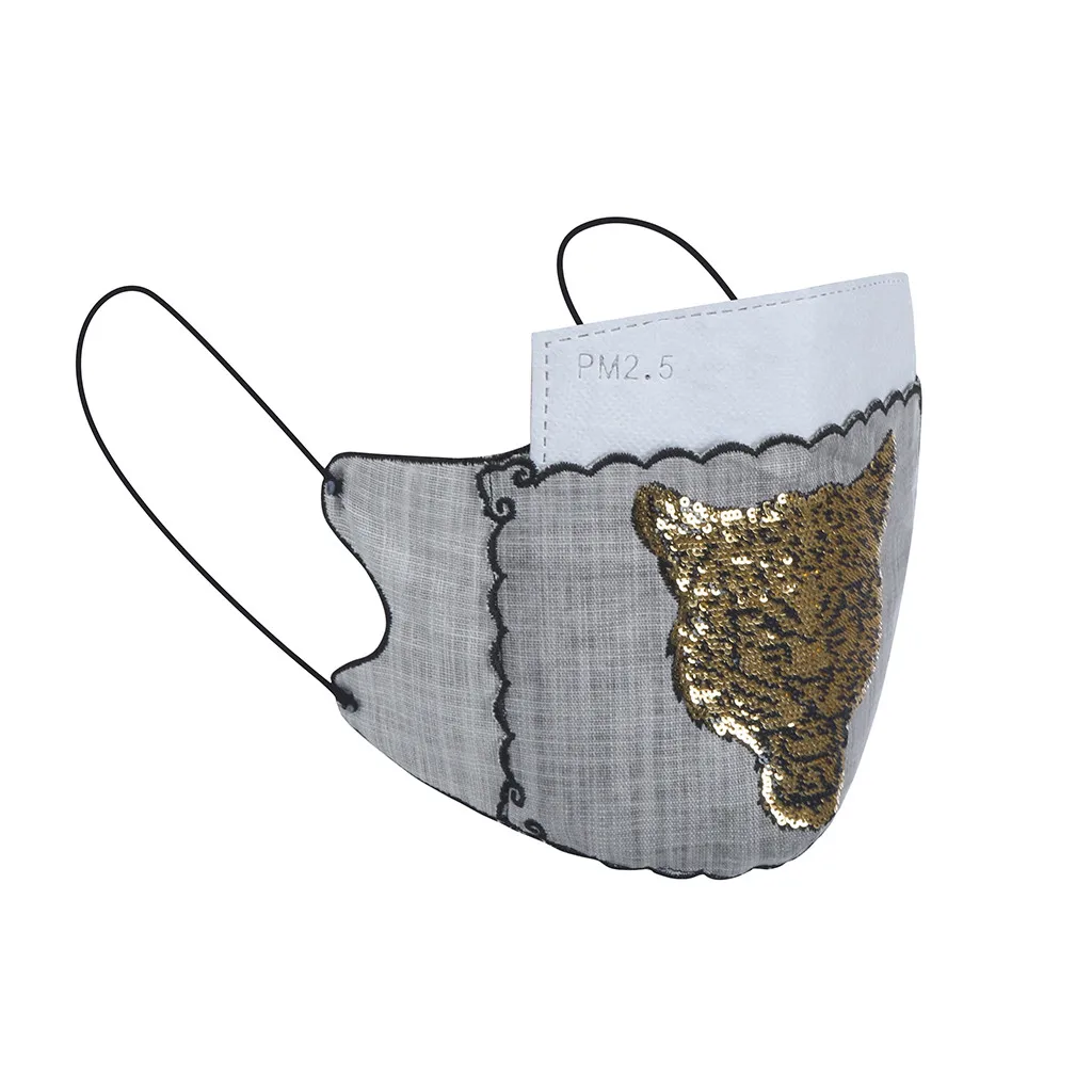 1PC Mask Reusable Polyester Face Mask Fashion Adult Breathing Animal Sequins Mouth Cover Double Mouth Mask Masque
1PC Mask Reusable Polyester Face Mask Fashion Adult Breathing Animal Sequins Mouth Cover Double Mouth Mask Masque
