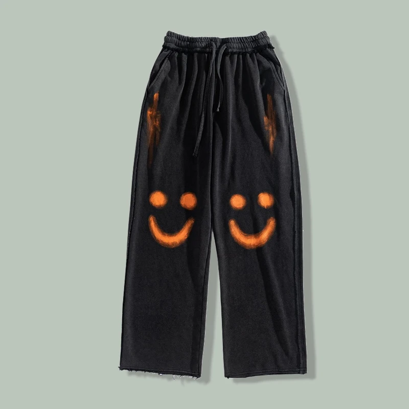 Hip Hop Smiley Graffiti Print Casual Pants Men Harajuku Streetwear Straight Loose Trousers NEWSummer Baggy Joggers Sweater Pants
Hip Hop Smiley Graffiti Print Casual Pants Men Harajuku Streetwear Straight Loose Trousers NEWSummer Baggy Joggers Sweater Pants