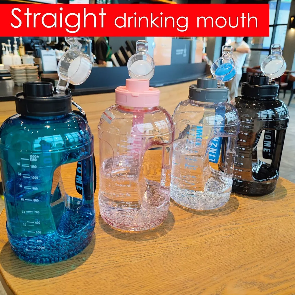 Sports Bottle 1500ML Large Capacity Portable Rope Sports Cup Gym Fitness Leakproof Water Bottle For Climbing Bicycle Cycling
Sports Bottle 1500ML Large Capacity Portable Rope Sports Cup Gym Fitness Leakproof Water Bottle For Climbing Bicycle Cycling