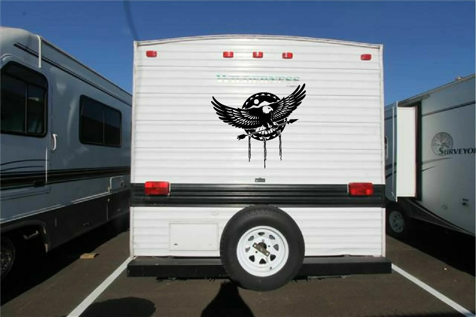 Для Eagle Кемпер RV виниловые наклейки в виде Фотообоев c переводными картинками Стикеры Camper Графика Стикеры s
Для Eagle Кемпер RV виниловые наклейки в виде Фотообоев c переводными картинками Стикеры Camper Графика Стикеры s