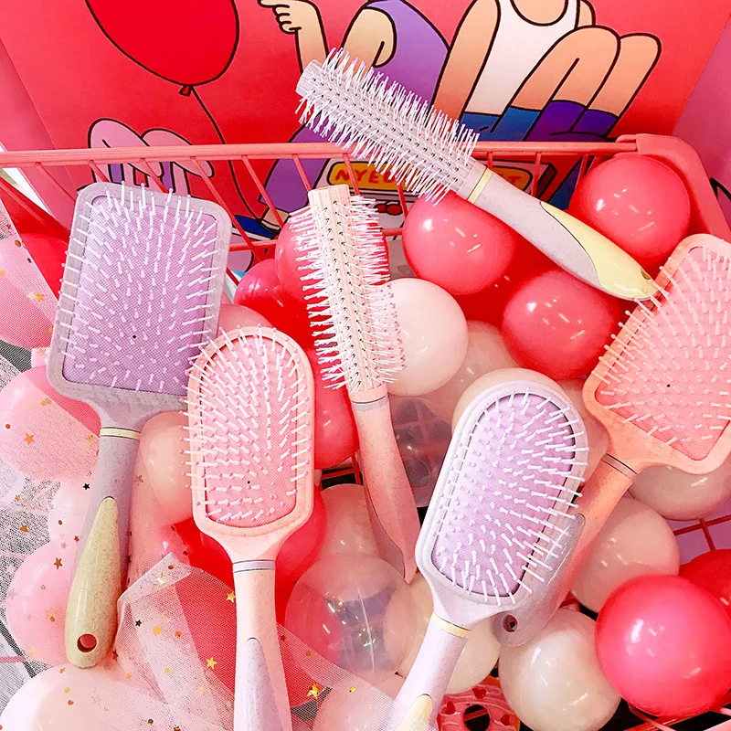 Cute Airbag Massage Comb Girl Pink Air Cushion Comb Anti-Static Long Hair Comb Curly Hair Comb Hairdressing Comb
Cute Airbag Massage Comb Girl Pink Air Cushion Comb Anti-Static Long Hair Comb Curly Hair Comb Hairdressing Comb