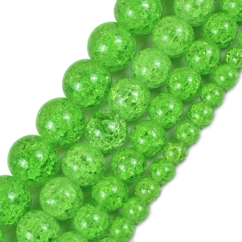 Natural Stone Green Snow Cracked Crystal Round Loose Beads 6 8 10 12MM Pick Size For Jewelry Making Bracelet 15" Strand
Natural Stone Green Snow Cracked Crystal Round Loose Beads 6 8 10 12MM Pick Size For Jewelry Making Bracelet 15" Strand