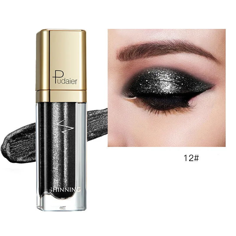 

Shining black Shimmer Eye Shadow Nude Metal Glow Glitter Single Liquid Eyeshadow Makeup Pigment Accessorices Beauty Cosmetics