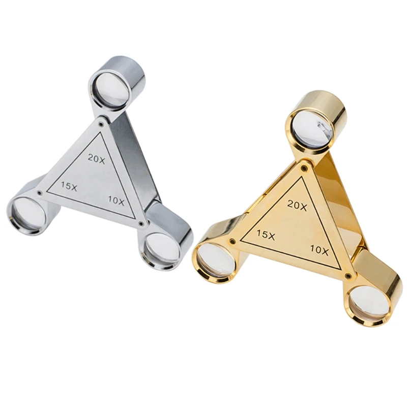 Triangle Foldable Magnifier 10X 15X 20X Jeweler Optics Loupes Magnifying Glass Y4QC
Triangle Foldable Magnifier 10X 15X 20X Jeweler Optics Loupes Magnifying Glass Y4QC