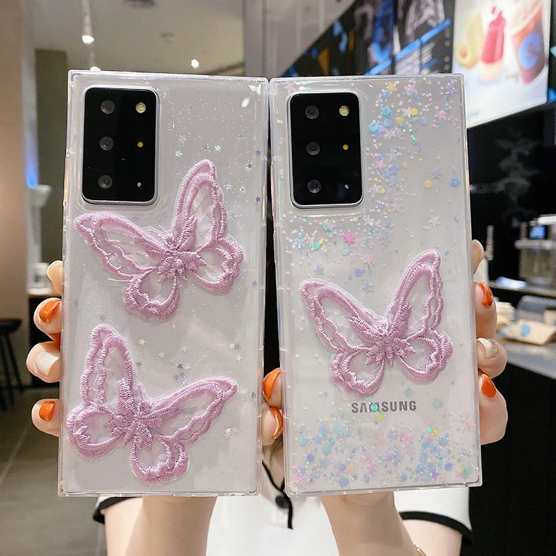 Colorful Stars Sequins Phone Case For Samsung S20 FE S10 Plus Note 20 10 A51 A71 A21 A40 Lace Butterfly Square Clear Soft Cover
Colorful Stars Sequins Phone Case For Samsung S20 FE S10 Plus Note 20 10 A51 A71 A21 A40 Lace Butterfly Square Clear Soft Cover