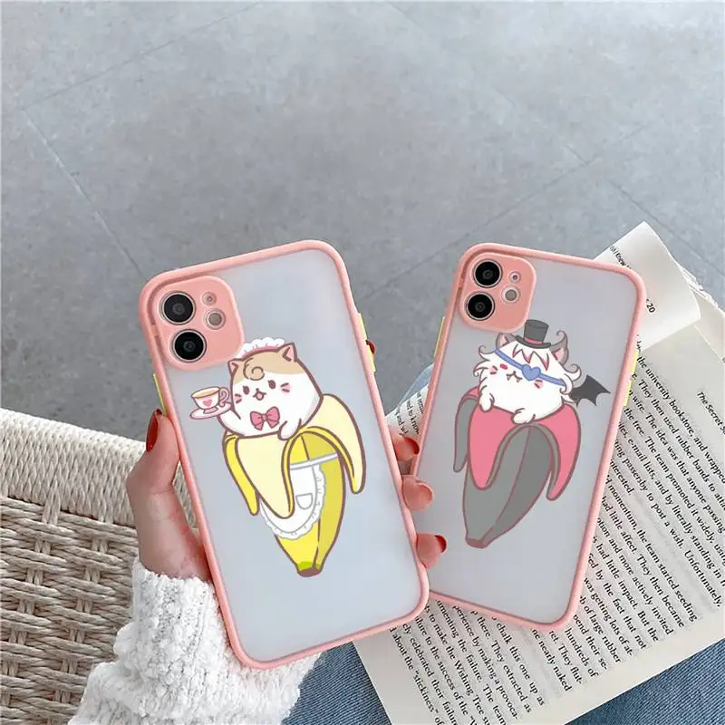 Cartoon cat dog Finger Funny Banana Phone Case Matte Transparent for iPhone 7 8 11 12 s mini pro X XS XR MAX Plus cover funda
Cartoon cat dog Finger Funny Banana Phone Case Matte Transparent for iPhone 7 8 11 12 s mini pro X XS XR MAX Plus cover funda
