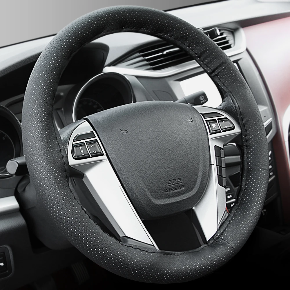Кожаный чехол рулевого колеса автомобиля для Toyota Camry Corolla RAV4 Yaris Auris Avensis Verso Aygo Tundra |