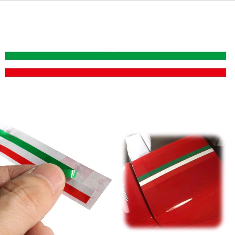 Three-color Italian Italy Flag PVC Sticker Strip Decal Badge Bright Color Universal Car Sticker Styling Accessories 40cm×1.5cm 
Three-color Italian Italy Flag PVC Sticker Strip Decal Badge Bright Color Universal Car Sticker Styling Accessories 40cm×1.5cm