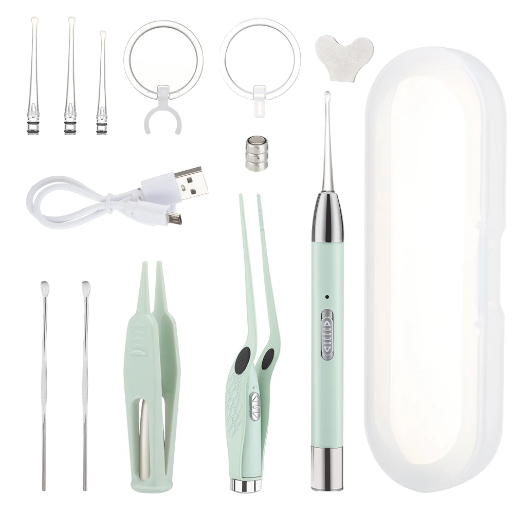 Luminous Earpick Set with LED Light Luminous Ear Spoon Ear Tweezers Luminous Nose Clip Ear Wax Removal Curette Picker
Luminous Earpick Set with LED Light Luminous Ear Spoon Ear Tweezers Luminous Nose Clip Ear Wax Removal Curette Picker