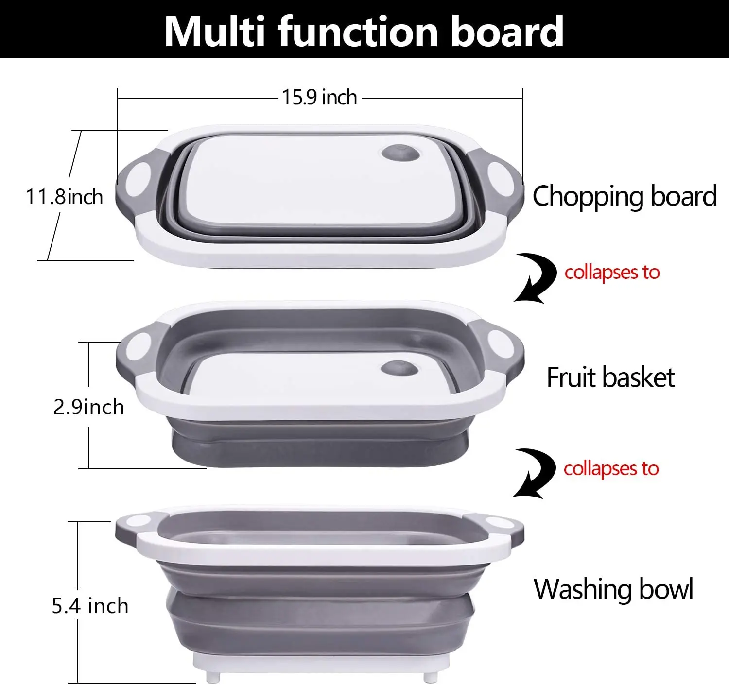 Foldable Cutting Board Multifunction Chopping Board Collapsible Sink Drain Vegetable Fruit Washing Basket For Kitchen Organizer
Foldable Cutting Board Multifunction Chopping Board Collapsible Sink Drain Vegetable Fruit Washing Basket For Kitchen Organizer