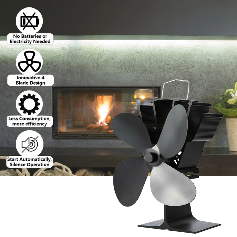 4-Blade Heat Powered Stove Fan for Wood Log Burner Fireplace Quiet Environmental Fan Heater Tool Efficient Heat Distribution
4-Blade Heat Powered Stove Fan for Wood Log Burner Fireplace Quiet Environmental Fan Heater Tool Efficient Heat Distribution