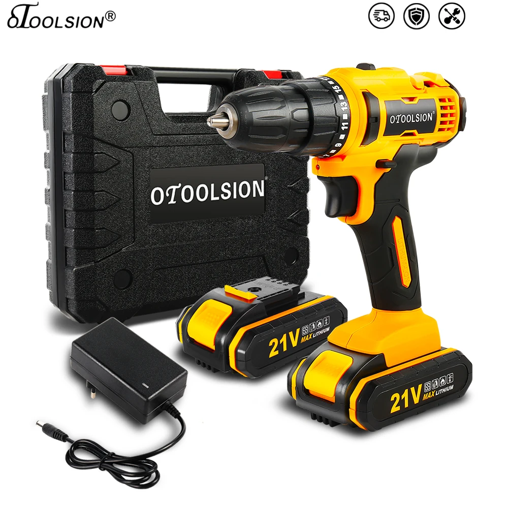 OTOOLSION New Style Cordless Drill 21V Max 1500mAh Lithium Battery Power Tools Electric Drill Rechargeable Driver Screwdriver
OTOOLSION New Style Cordless Drill 21V Max 1500mAh Lithium Battery Power Tools Electric Drill Rechargeable Driver Screwdriver
