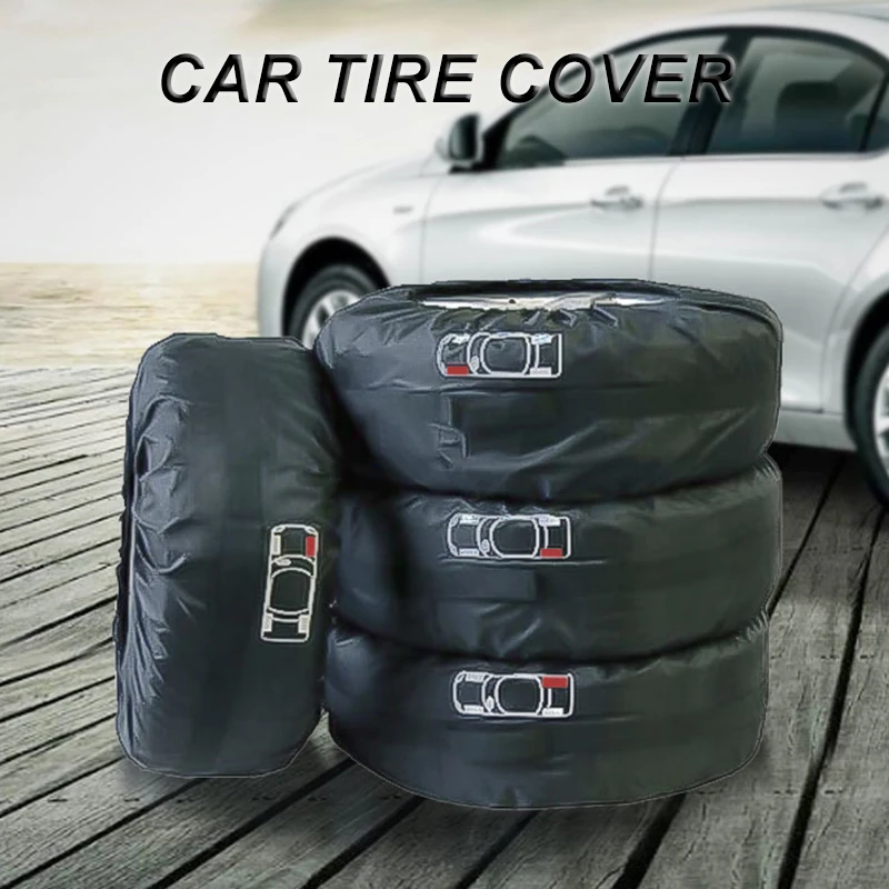 4Pcs Oxford Cloth Spare Tire Cover Case Polyester Tire Storage Bags Auto Tyre Accessories Organize Bag Sun & Rain Protection
4Pcs Oxford Cloth Spare Tire Cover Case Polyester Tire Storage Bags Auto Tyre Accessories Organize Bag Sun & Rain Protection