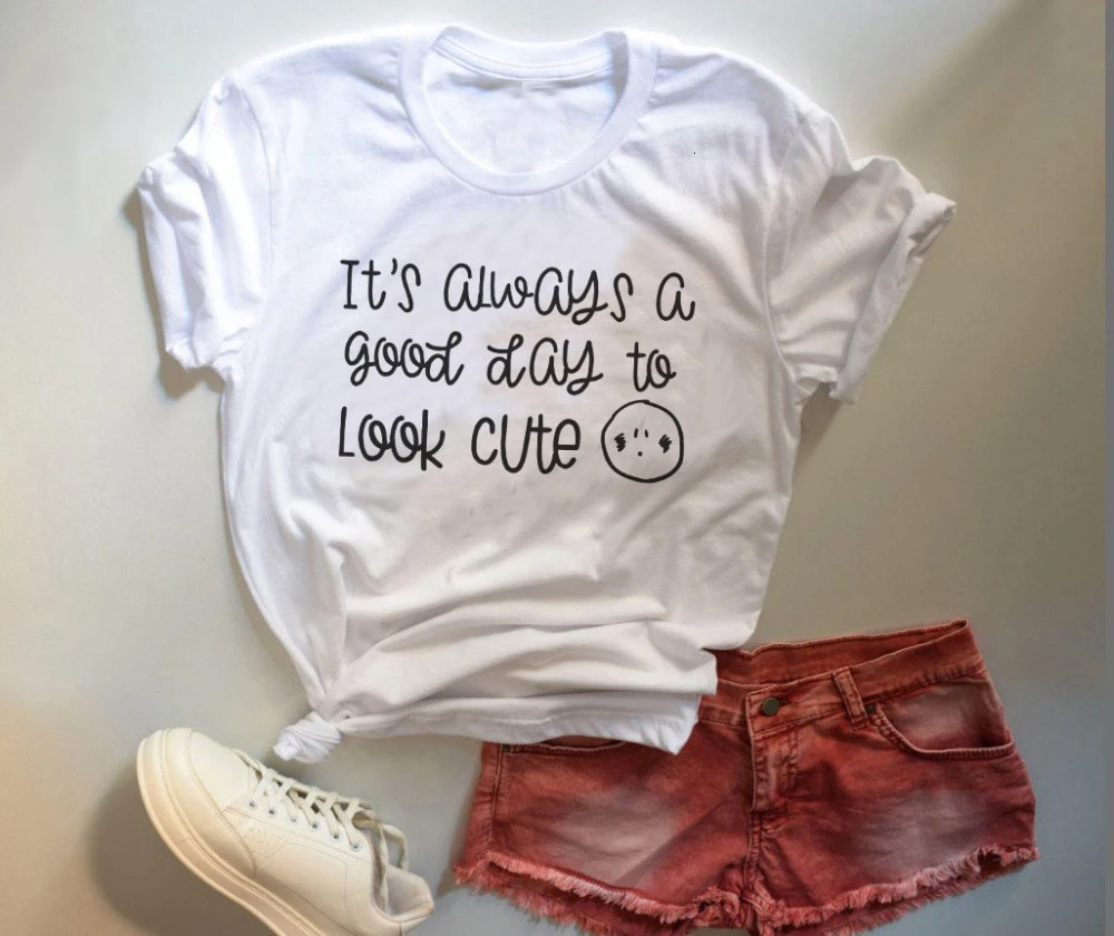It's always a good day to look cute tshirt women fashion cotton casual tumblr grunge graphic slogan vintage shirt tee tops- K824
It's always a good day to look cute tshirt women fashion cotton casual tumblr grunge graphic slogan vintage shirt tee tops- K824