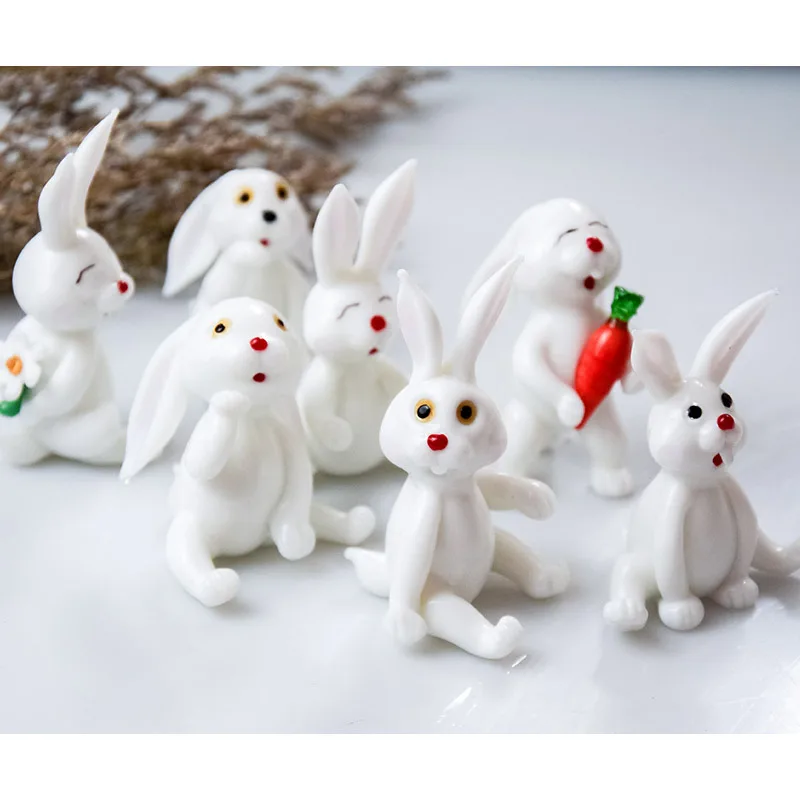 New Handmade Glass Rabbit Animal Desktop Micro Landscape Ornament Mini Ornament Interior Decoration Holiday Gift
New Handmade Glass Rabbit Animal Desktop Micro Landscape Ornament Mini Ornament Interior Decoration Holiday Gift