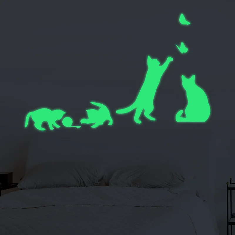 Creative Fluorescent Cats butterfly PVC Wall Stickers Glow Dark Luminous Paste Ceiling Living Room Bedroom Home Decoration
Creative Fluorescent Cats butterfly PVC Wall Stickers Glow Dark Luminous Paste Ceiling Living Room Bedroom Home Decoration