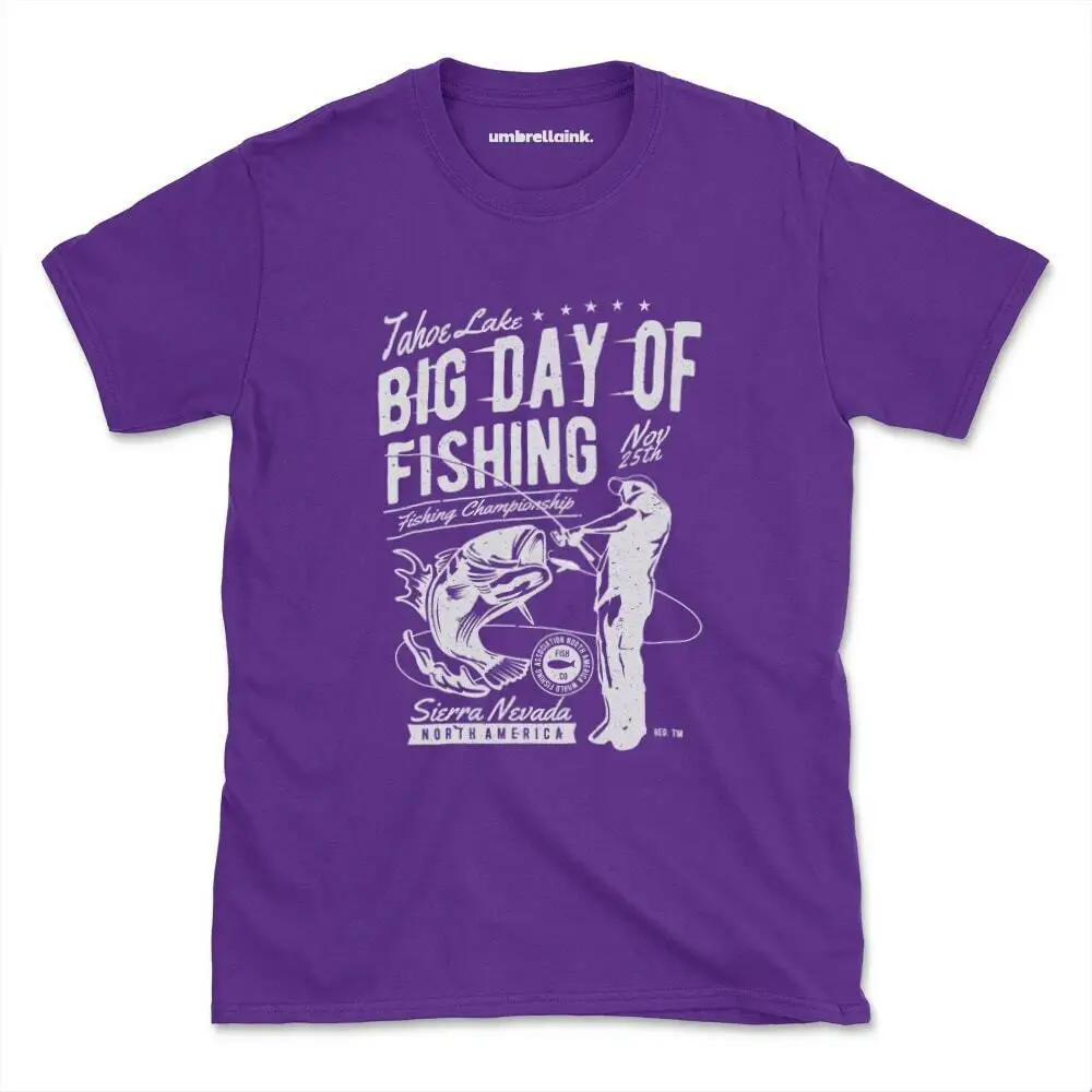 Big Day Of Fishing Sport T-Shirt Fishing Funny Mens T Shirt SHORT Casual 100% COTTON O-Neck men clothing
Big Day Of Fishing Sport T-Shirt Fishing Funny Mens T Shirt SHORT Casual 100% COTTON O-Neck men clothing