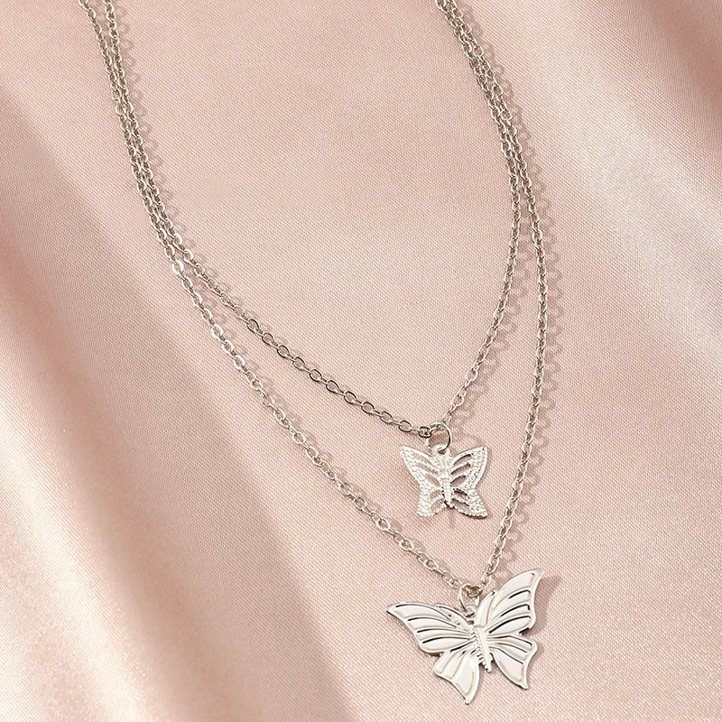 Gold Silver Butterfly Pendants Necklaces 2021 Fashion Vintage Multilayer Chain Choker Necklace for Women Collier Femme Jewelry
Gold Silver Butterfly Pendants Necklaces 2021 Fashion Vintage Multilayer Chain Choker Necklace for Women Collier Femme Jewelry
