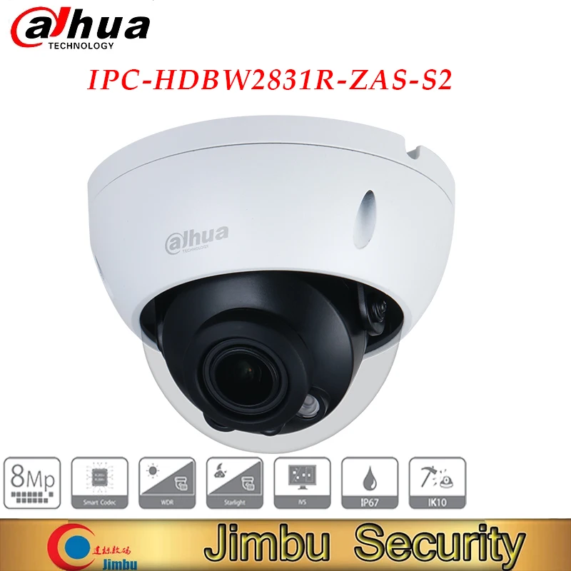 

Dahua IPC-HDBW2831R-ZAS-S2 8MP 2.7 mm–13.5 mm Motorized zoom Lens Audio Alarm interface IR 60M poe camera surveillance camera
