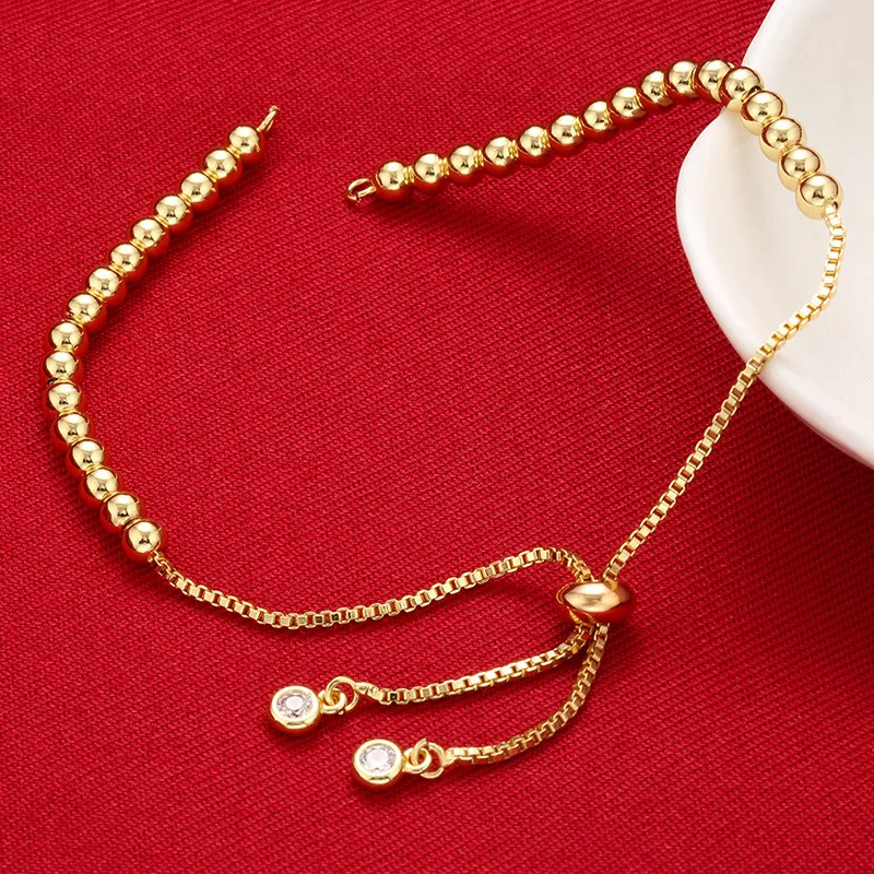 New Fashion High Quality Metal Beads Bracelet Man Women Gold Silver Color DIY Handmade Jewelry Making Decorative Accessories
New Fashion High Quality Metal Beads Bracelet Man Women Gold Silver Color DIY Handmade Jewelry Making Decorative Accessories