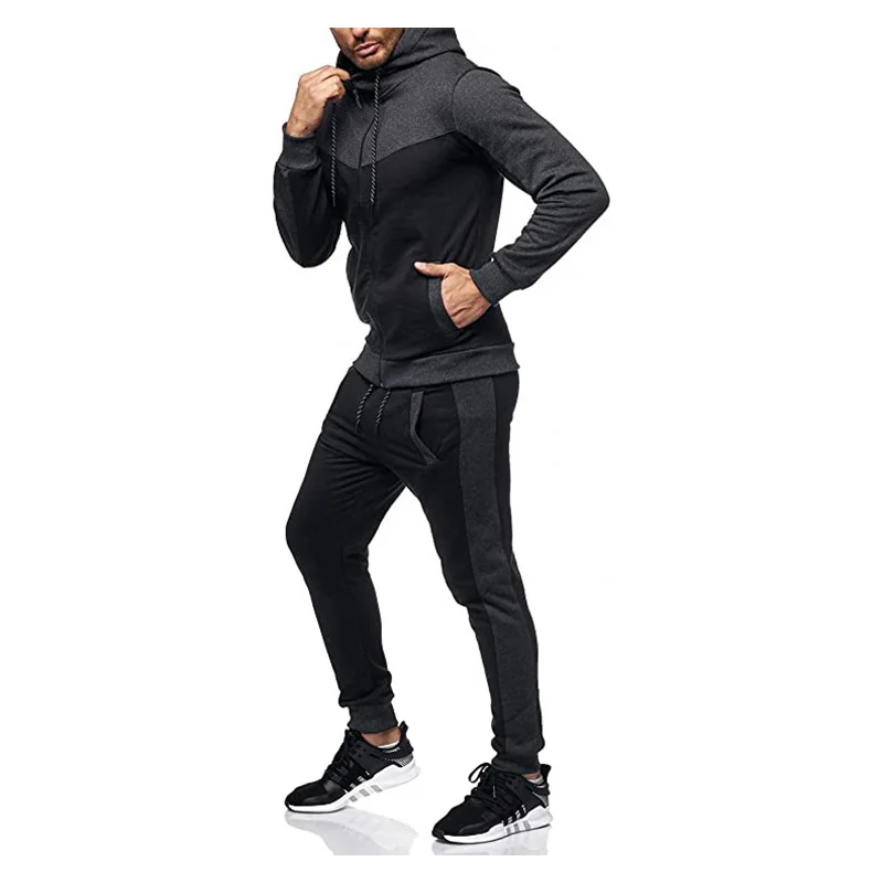 

Спортивный костюм мужской с толстовкой и брюками, комплект одежды для тренировок и фитнеса, спортивный костюм для бега, Осень-зима