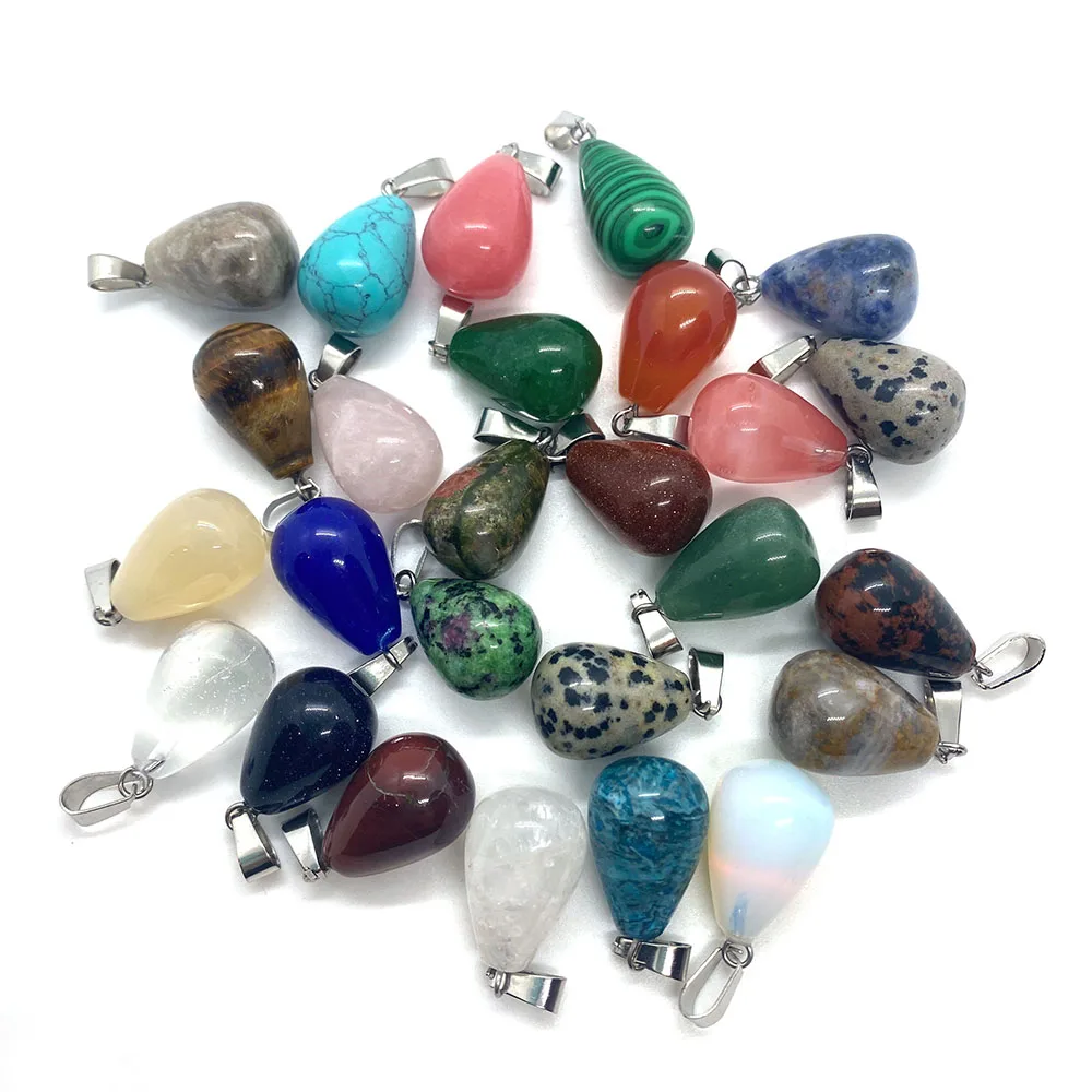 5pcs Drop-shaped Natural Stone Pendant Tiger's Eye Crystal Agate Pendant DIY Jewelry Making Necklace Earrings Accessories Charm
5pcs Drop-shaped Natural Stone Pendant Tiger's Eye Crystal Agate Pendant DIY Jewelry Making Necklace Earrings Accessories Charm